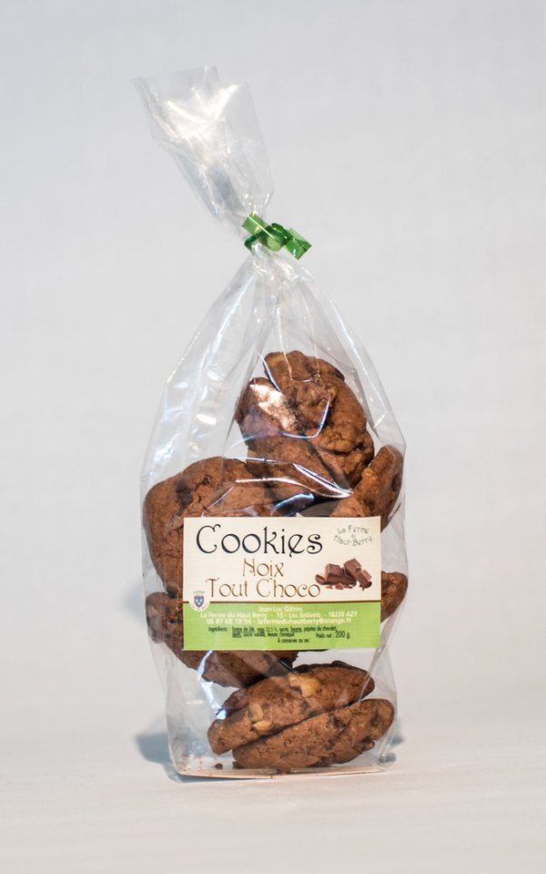 Cookies noix - tout choco| La ferme du Haut-Berry