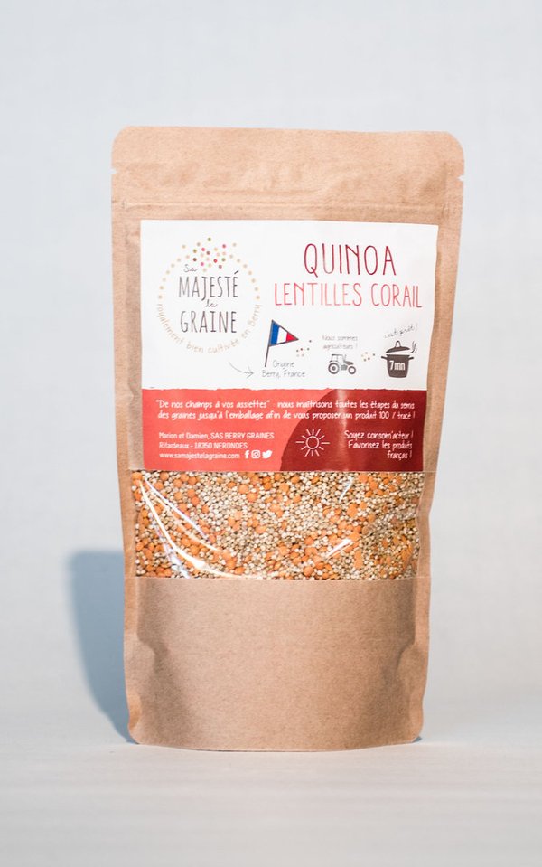 Quinoa & lentilles corail |Sa majesté la graine