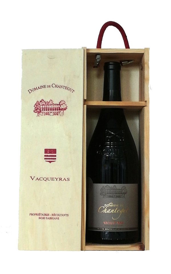 Vin du Rhône - VACQUERAS - Domaine de Chantegût - rouge - 2016- Magnum coffret bois